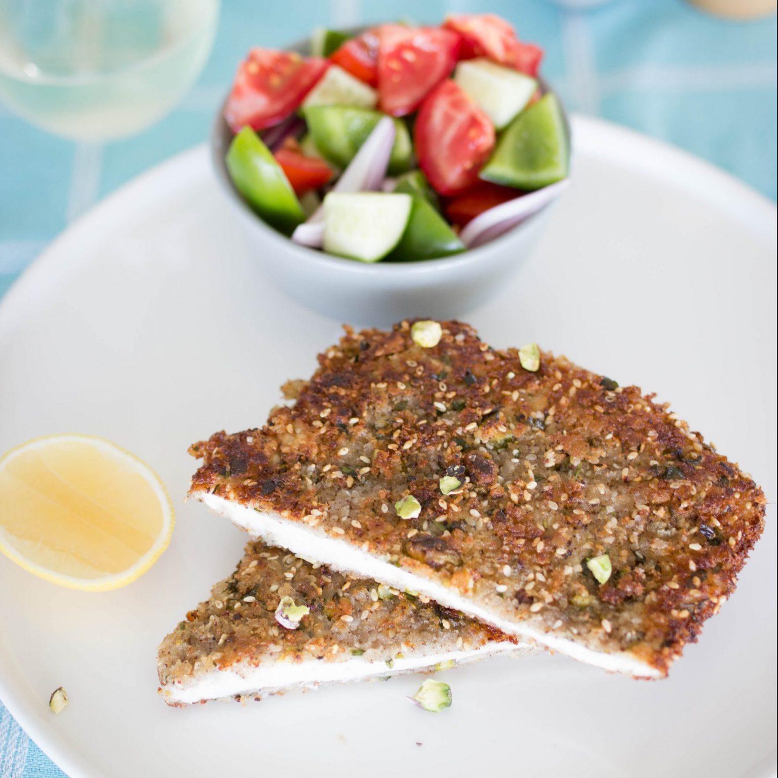 Pistachio, lemon and Parmesan crusted chicken Kitchen to Table