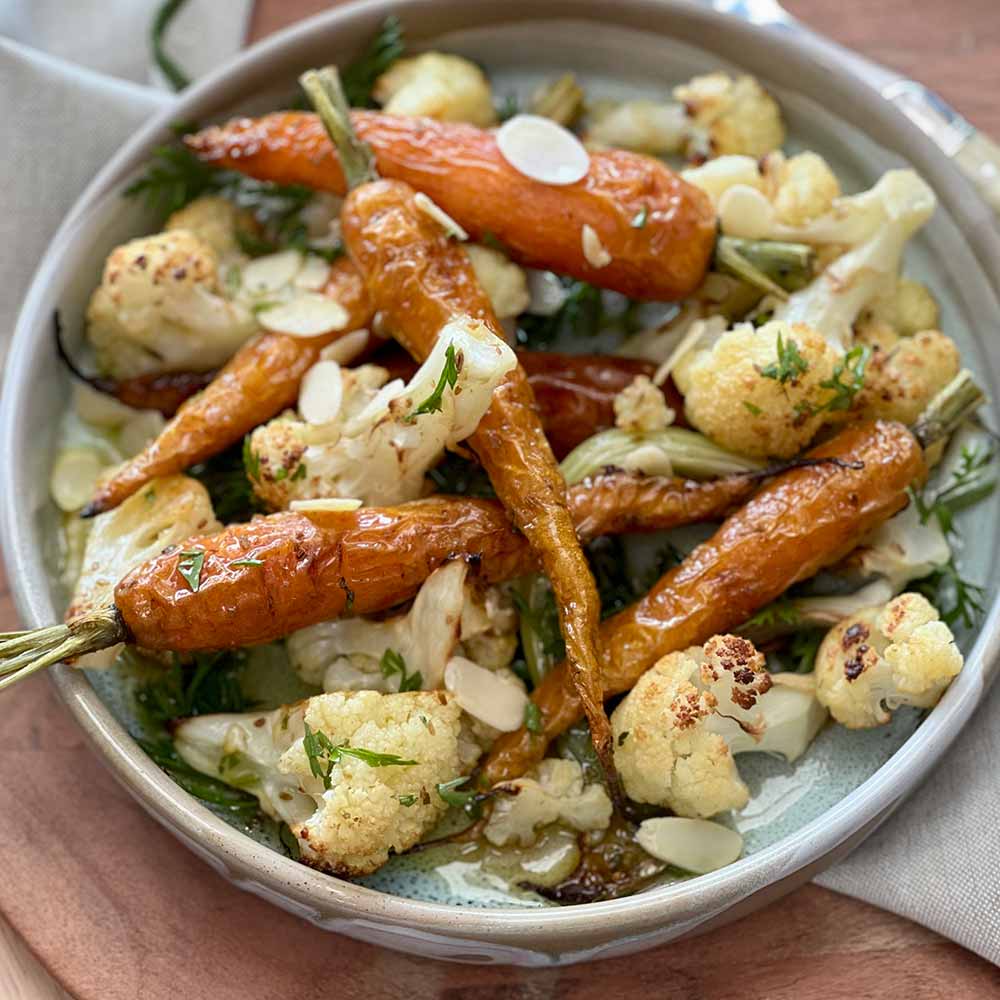 Honey glazed carrot and cauliflower salad recipe, Kitchen to Table Yamba